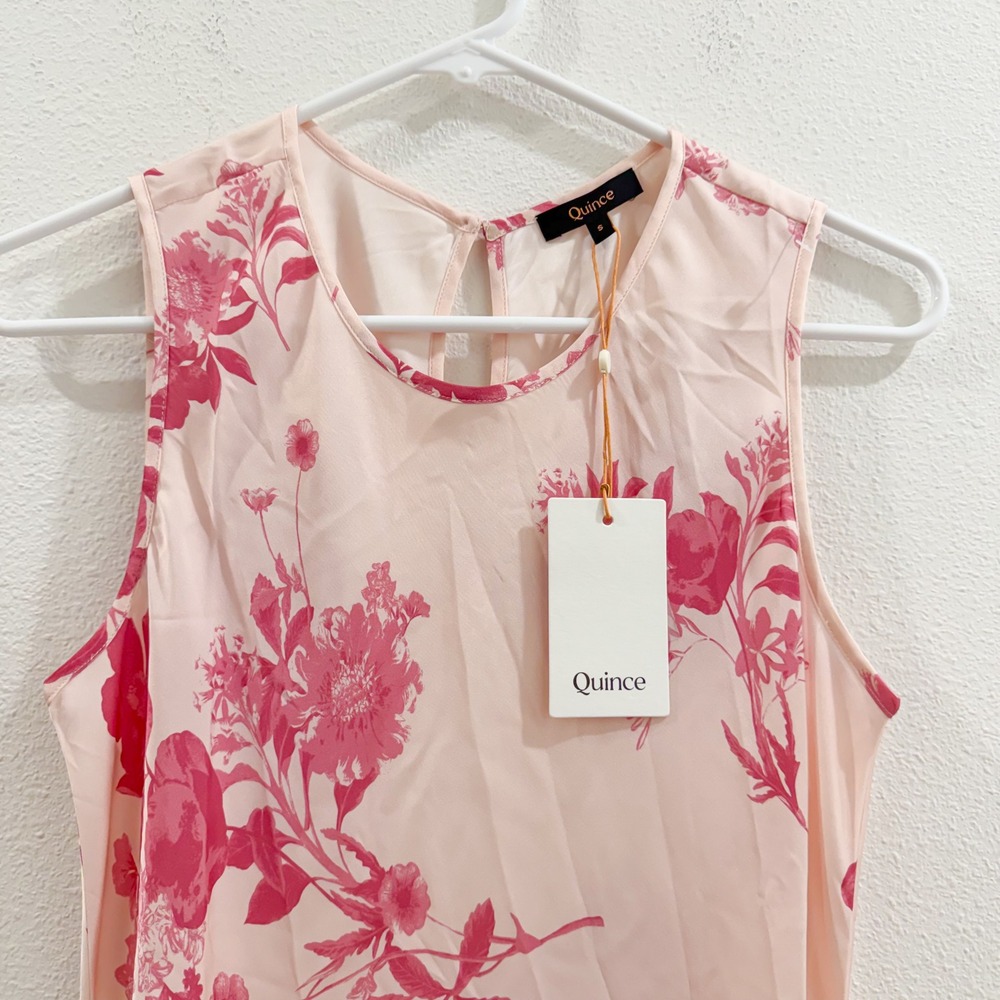 NWT Quince Washable Silk Y2K Floral Boho Cottagecore Maxi Dress Summer S - Picture 5 of 5